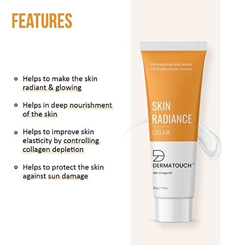DERMATOUCH Skin Radiance Cream For Glowing Skin || Protects Against Skin Damage || Reduces Pigmentation, Dark Spots, Age Spots || Provides Deep Nourishment || Suitable For All Skin Types - 30G