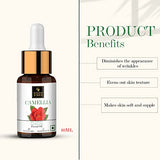 Good Vibes 100% Natural Camellia Deep Moisturizing Facial Oil, 10 ml | Lightweight Nourishing Hydrating Formula For All Skin Types | Soft Glowing Skin Naturally | No Parabens & Sulphates