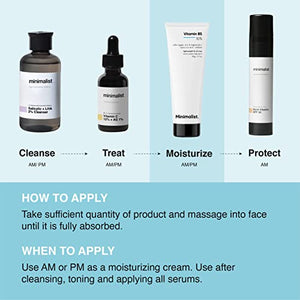 Minimalist Vitamin B5 10% Oil Free Fast Absorbing Lightweight Face Moisturizer Gel For Oily & Acne Prone Skin