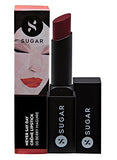 SUGAR Cosmetics Never Say Dry Crème Lipstick 05 Berry Maguire (Deep Berry Red), 3.5 g