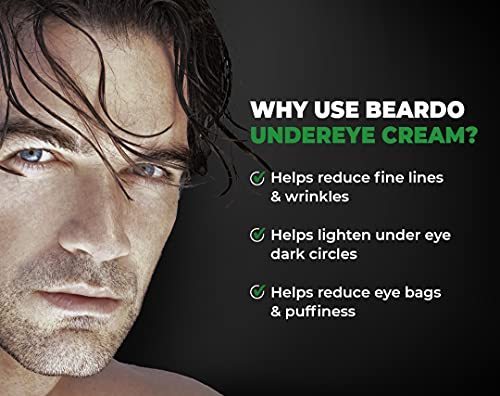 Beardo Naturals Brightening Under Eye Cream for Men | Reduce wrinkles fine lines and dark circles | Restores youthful glow | 98% Natural | 20ml