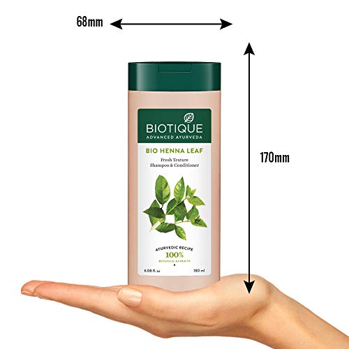 Biotique Bio Henna Leaf Fresh Texture Shampoo & Conditioner, 180 ml