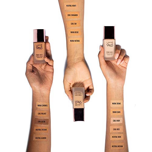 Lakme 9To5 Primer + Matte Perfect Cover Foundation, N260 Neutral Honey, 25 ml