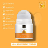 Good Vibes Vitamin C Glow Deodorant Roll On, 50 ml | Fresh & Bright Underarms Naturally With Orange & Kakadu Plum | Controls Sweat & Odour | No Parabens, Sulphates, Silicones, Pthalate & Alcohol