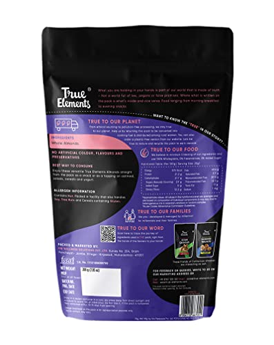True Elements Californian Almonds 400g (200g x 2) - 100% Natural and Clean Dried Almonds | Badam Dryfruits