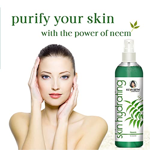 Keya Seth Aromatherapy Skin Hydrating Neem Toner – Anti Acne & Pimple, For Oily Skin. Control Excess Oil & Revitalizing Natural Glow Enriched with Pure Neem & Sweet Geranium Essential Oil.
