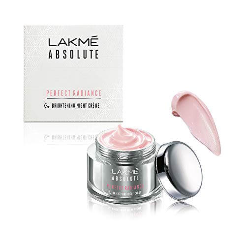 Lakme Absolute Perfect Radiance Brightening Night Cream 50 g, Daily Repair Face Moisturizer for Illuminated, Glowing Skin -With Glycerin & Niacinamide