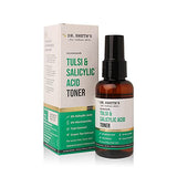 Dr. Sheth's  Tulsi & 2% Salicylic Acid (BHA) Toner (Vegan) with 2% Niacinamide and Green Tea Extract, for Acne, Blackheads, Whiteheads, Clogged Pores (50ml)