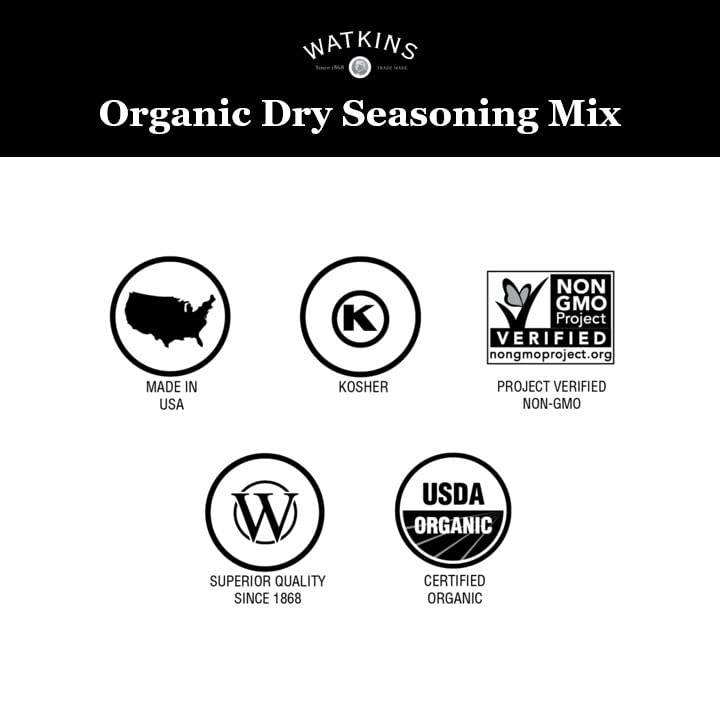 Watkins Organic Taco Gourmet Seasoning Mix, 1 oz. Packets,12 Count(Pack of 1)