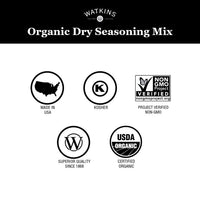 Watkins Organic Taco Gourmet Seasoning Mix, 1 oz. Packets,12 Count(Pack of 1)