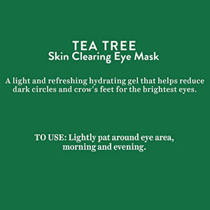 Biotique Tea Tree Skin Clearing Eye Mask, Green, 15 g
