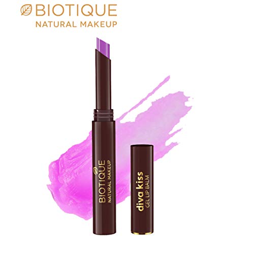 Biotique Natural Makeup Diva Kiss Gel Lip Balm, Mulberry Spritzer Purple