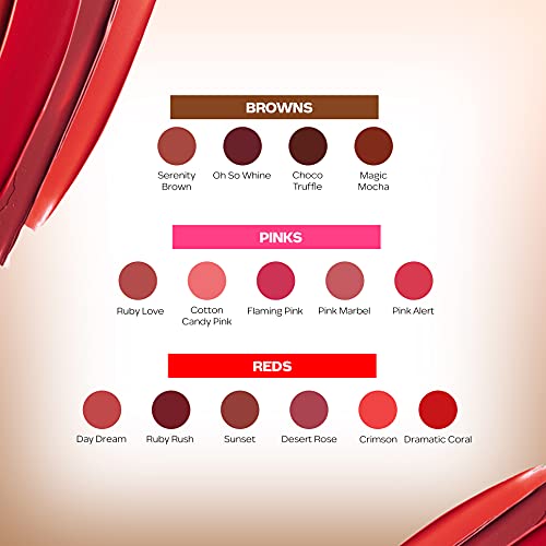 Faces Canada Velvet Matte Lipstick, Smooth one stroke intense color, Soft Matte finish, Enriched with Vitamin E, Hydrated lips all day, Brown Lip Color, Serenity Brown, 3.5 gm