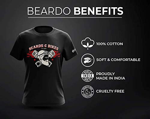 BEARDO Beards and Bikes T-Shirt (L) Black
