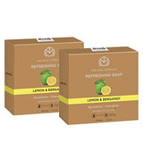 The Man Company Refreshing Bathing Soap Bar Combo with Lemon & Bergamot | Refreshes, Energises, Moisturises & Rejuvenates The Skin | Long-lasting Freshness | For All Skin Types - 100 gm(Pack of 2)