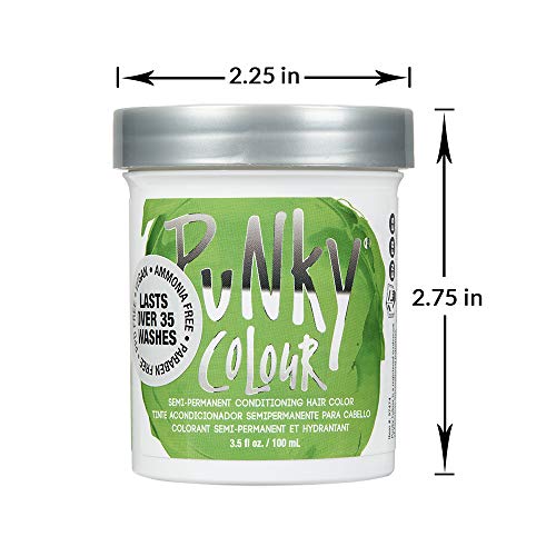 Jerome Russell Punky Semi Permanent Hair Color Conditioning, 100ml - Spring Green (Pack of 1)