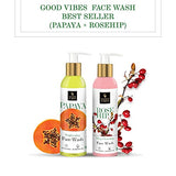Good Vibes Face Wash Combo (Papaya 120ml + Rosehip 120ml)