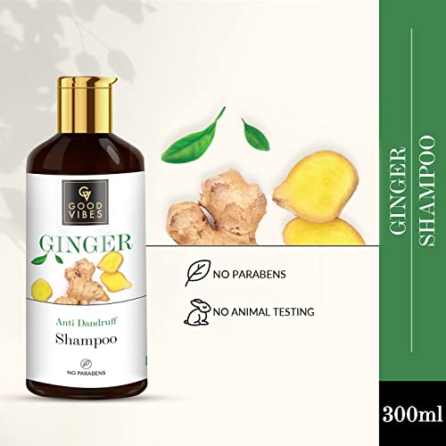 Good Vibes Anti Dandruff Shampoo - Ginger (300 ml) for Women
