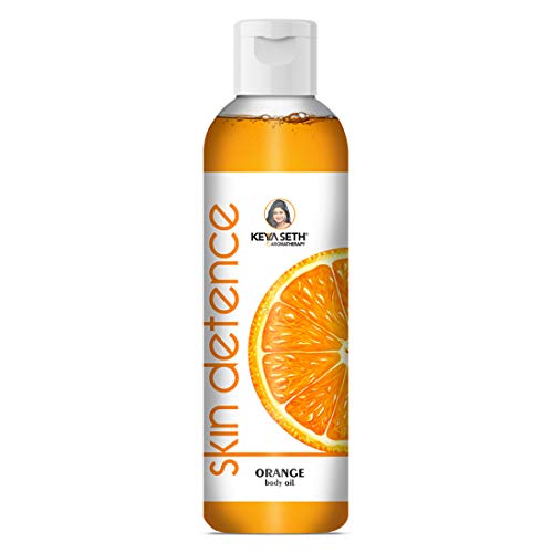 Keya Seth Aromatherapy Skin Defence Orange Body Oil Skin Lightening, Rejuvenating Non-Sticky for Daily Use After Bath, Massage Oil Enriched with Orange & Vitamin C. 200ml