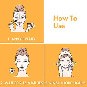 Good Vibes Vitamin C Glow Face Mask, 50 g Deep Cleansing Moisturizing Face Mask For All Skin Types, Rich in Antioxidants & Helps Reduce Dark Spots, No Parabens & Sulphates