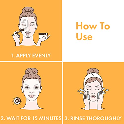 Good Vibes Vitamin C Glow Face Mask, 50 g Deep Cleansing Moisturizing Face Mask For All Skin Types, Rich in Antioxidants & Helps Reduce Dark Spots, No Parabens & Sulphates