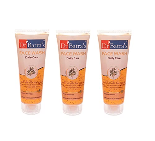 Dr Batra's  Face Wash Daily Care Enriched With Tea Tree Oil - 100 gm (Pack of 3)