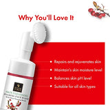 Good Vibes Rosehip Skin Clearing Foaming Face Wash With Deep Cleansing Brush, 150 ml | Rejuvenating Moisturizing Face Cleanser For All Skin Types | No Parabens, Sulphates & Mineral Oil