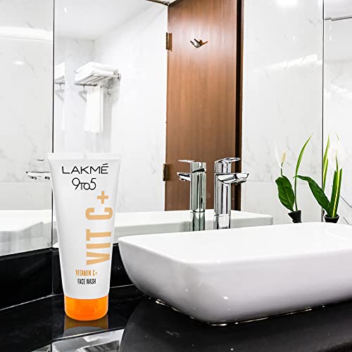 Lakmé 9to5 Vitamin C facewash with microcrystalline beads for refreshed & glowing skin 100g
