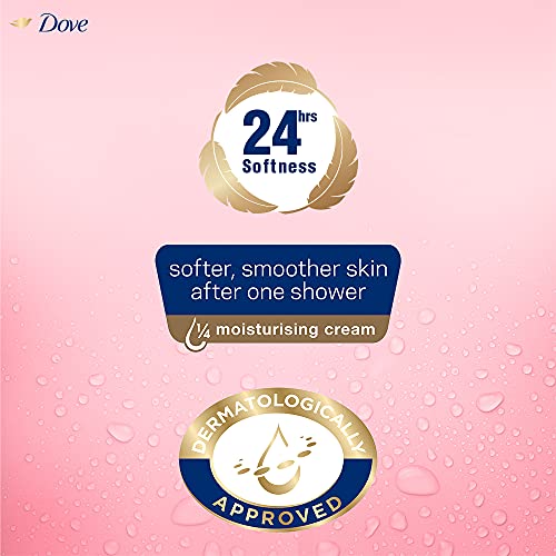 Dove Creamy Shower and Shaving Mousse, Gentle Cleanser Infused with Rose Oil for Nourishment, Gives 24 Hour Softness, Sulphate-Free, 200 ml