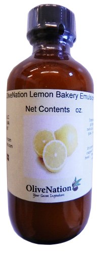 OliveNation Lemon Emulsion for Baking, Water Soluble, Kosher, Gluten Free, Vegan, PG Free - 4 ounces