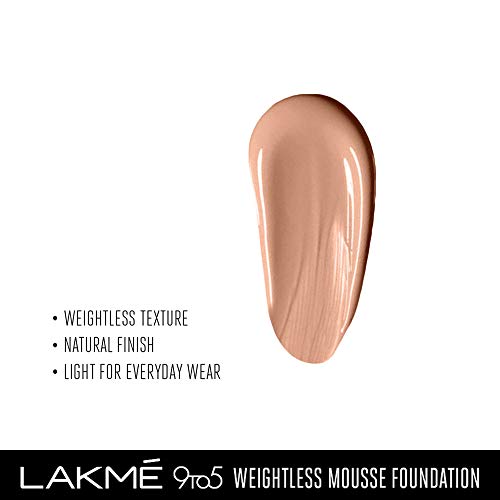 Lakmé 9to5 Weightless Mousse Foundation, Bronzed Glow, 25 g