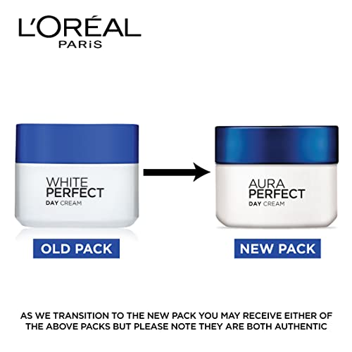 L’Oréal Paris Aura Perfect Day Cream with SPF 17 PA++ | Face Cream with Vitamin C & Tourmaline Gemstone | For all skin types
