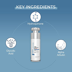 Fixderma Cosmetic Laboratories Fcl Aha Lightening Gel Hq, Fast Acting Skin Lightening Gel, Age Spot Serum, Treats Uneven Skin Tone, Freckles, Hyperpigmentation, Lighter Skin Tone, Night Serum, 30Ml