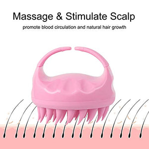 FLYNGO Hair Scalp Massager Scrub Shampoo Brush with Soft Silicone Bristles Exfoliator Ergonomic Scrubber Comb for Dandruff Removal, Improve Hair growth Relax Thick Curly Hair for Men, Women