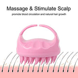 FLYNGO Hair Scalp Massager Scrub Shampoo Brush with Soft Silicone Bristles Exfoliator Ergonomic Scrubber Comb for Dandruff Removal, Improve Hair growth Relax Thick Curly Hair for Men, Women