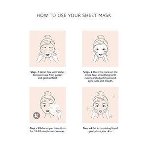 Solimo Face Sheet Mask, Peach