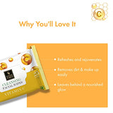 Good Vibes Vitamin C Cleansing Facial Wipes, 25 Wipes (Pack of 2) | Refreshing, Rejuvenating, Cleansing | Removes Dirt, Impurities, Excess Oil & Makeup | Vegan, No Parabens, Alcohol & Mineral Oil