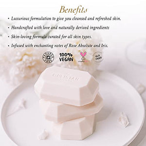 Kimirica The Gulistan Bathing Soap Bar Trio Luxury Gift Box, (3 x 85g) Handcrafted soaps set for all skin types