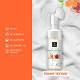 Good Vibes Ubtan Insta Glow Foaming Face Wash With Deep Cleansing Brush, 150 ml | Brightening Cleanser For All Skin Types | With Turmeric, Saffron, Vitamin B3 | No Parabens, Sulphates & Mineral Oil