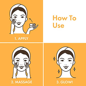 Good Vibes Vitamin C Glow Gel Creme, 50 g Skin Brightening Hydrating Moisturizing Face Cream for All Skin Types, Rich in Antioxidants & Helps Reduce Dark Spots, No Parabens & Sulphates