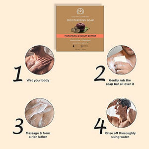 The Man Company Moisturising Bath Soap Bar with Murumuru & Kokum Butter for Soft & Glowing Skin | Suitable For All Skin Types - 100 gm (Pack of 2)
