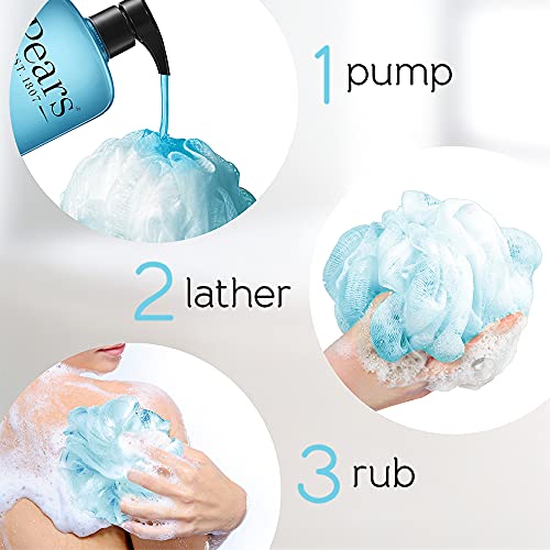 Pears Pure & Gentle Mint Extract Body Wash With Glycerin , Dermatogically Tested,, 100% Soap Free Shower gel,Imported,500 ml (Free Loofah)