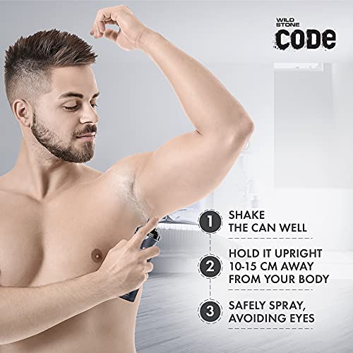 Wild Stone Code Platinum No Gas Body Perfume for Men, Long Lasting Intense Fragrance for Party Wear -120 ml