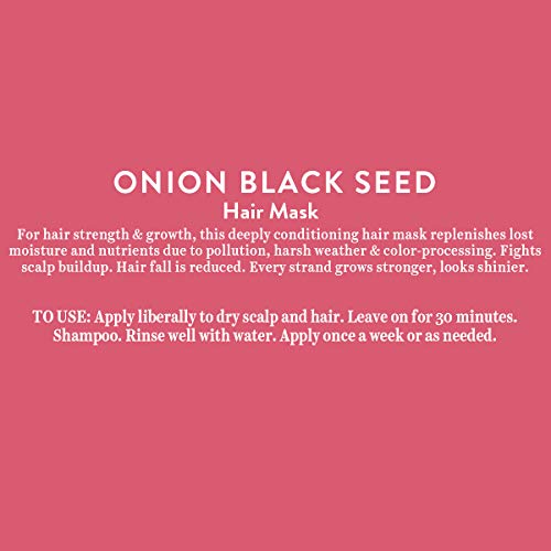 Biotique Onion Black Seed Hair Mask, Ideal for Hair Fall Control, 175g | Hair Nourishment, Hairfall control