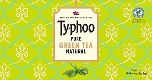 Typhoo Pure Natural Green Tea Bags, 100 Bags