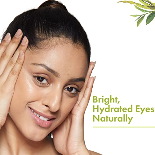 Good Vibes Seaweed & Green Tea Dark Circle Reducer Under Eye Gel, 15 ml Brightening Lightweight Gel Textured With Cooling Roll On Applicator | Vegan, No Parabens, Sulphates, Silicones, Animal Testing