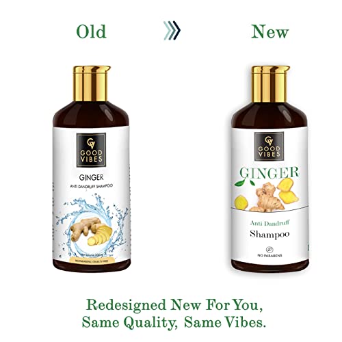 Good Vibes Anti Dandruff Shampoo - Ginger (300 ml) for Women