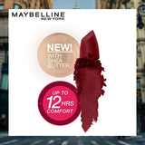 Maybelline New York Color Sensational Creamy Matte Lipstick, 903 Midnight Date, 3.9g