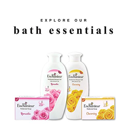Enchanteur Romantic Perfumed Shower Gel (Body Wash) for Women, 250ml with Roses & Jasmine Extracts