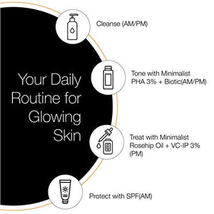 Minimalist Pure Rosehip Oil with Vitamin C Face Serum for Glowing Skin | Facial Oil For Men & Women | 30 ml